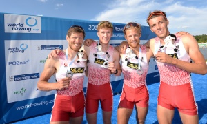 Weltcup Poznan : Silber für den Leichtgewichts-Doppelvierer