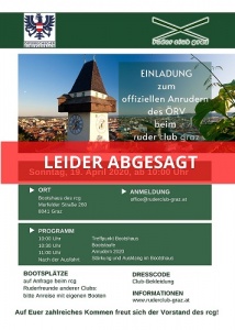 Anrudern 2020 – Absage