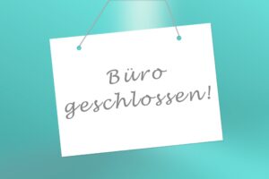 Geschäftsstelle geschlossen