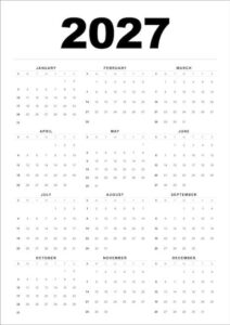 Entwurf Terminkalender 2027